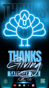 thanksgiving party ad social media template Instagram Story