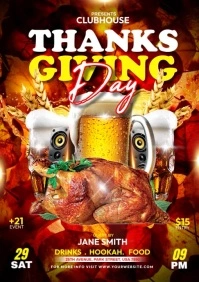 THANKSGIVING PARTY A1 template