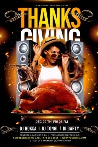 THANKSGIVING PARTY Poster template