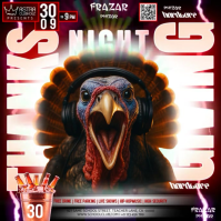 Branco Thanksgiving Club Night Carré Template