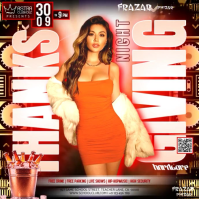 White Thanksgiving Club Night Persegi Template