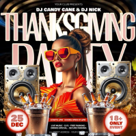 Thanksgiving Party Event Ad Design Template Carré (1:1)