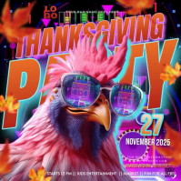 Thanksgiving Party Event video Design Template Instagram Post