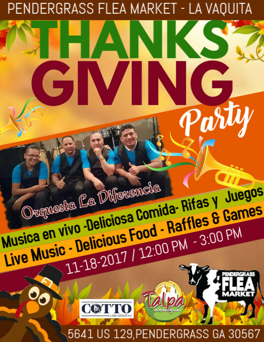 thanksgiving party template postermywall