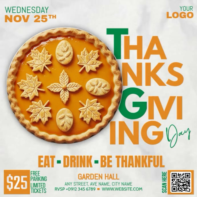 Thanksgiving Party Template | PosterMyWall