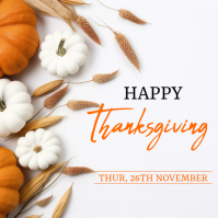 Blanco Thanksgiving Greeting Instagram 帖子 Template