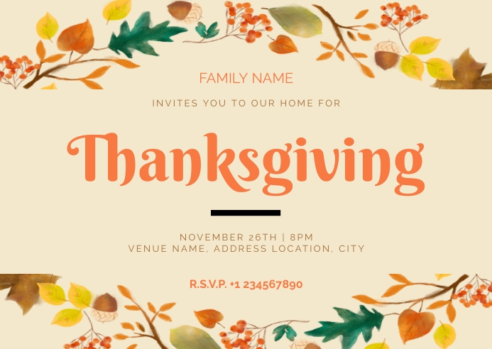 Thanksgiving Postcard Template PosterMyWall