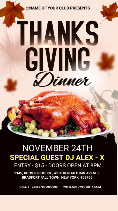 Copy of Thanksgiving poster | PosterMyWall