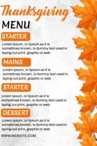 Thanksgiving Poster template