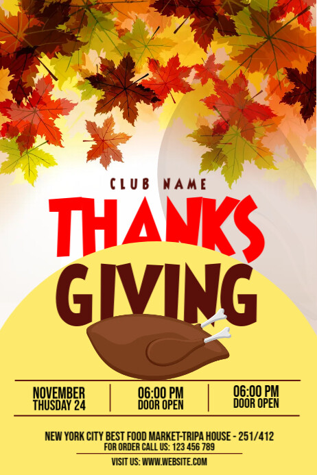 Copy of Thanksgiving Poster | PosterMyWall