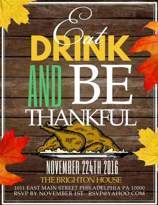 Thanksgiving Template PosterMyWall