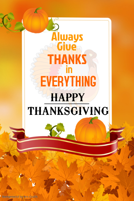 Thanksgiving Poster Template PosterMyWall