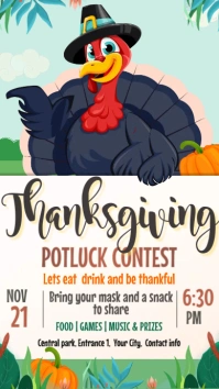 thanksgiving potluck Instagram Story template