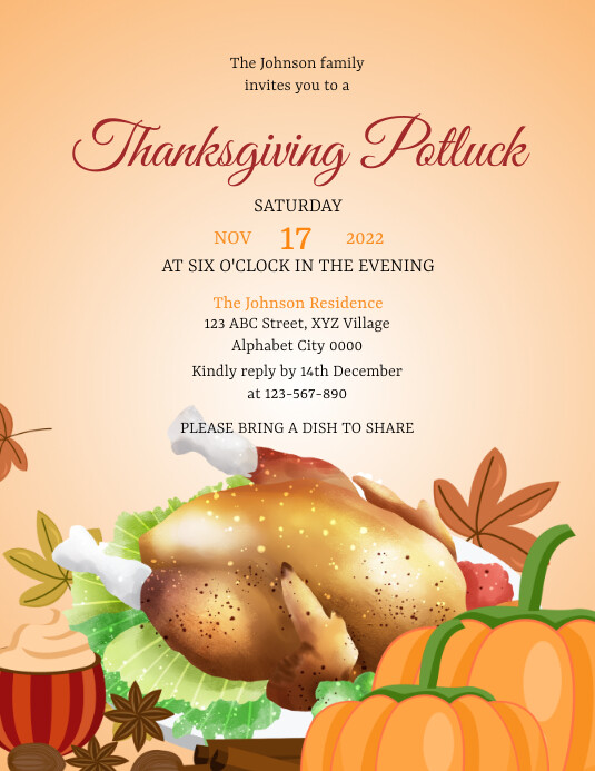 Thanksgiving Potluck Invitation Wording thanksgiving-potluck-invitation-wording