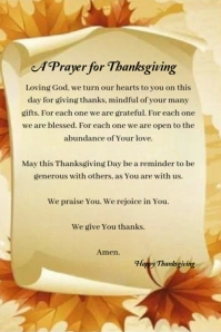 Thanksgiving Prayer Pinterest Graphic template