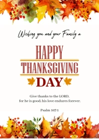THANKSGIVING PSALM 107:1 A5 template