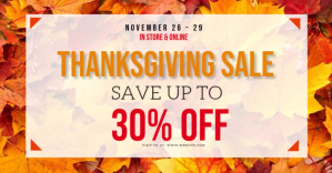 White Thanksgiving Sale Imagen Compartida en Facebook Template
