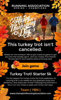 Thanksgiving Running Email Template US Legal
