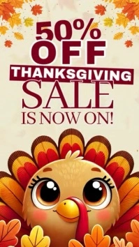 thanksgiving sale ad instagram story image template