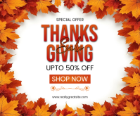 Thanksgiving Sale Ad Template. Middelgrote rechthoek