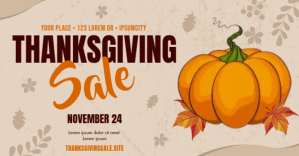 Brown Thanksgiving Sale Facebook Shared Image Template