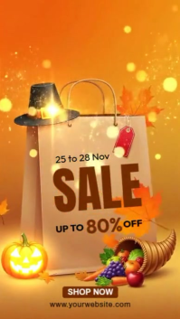 Oranje Thanksgiving Sale Instagram-Story Template