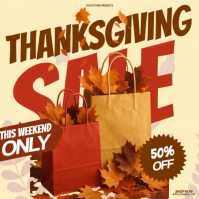 Thanksgiving sale event instagram ad design template Wpis na Instagrama