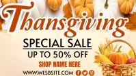 Thanksgiving sales design template Message Twitter
