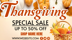 Thanksgiving sales design template Pos Twitter