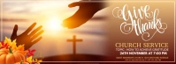 thanksgiving service, thanksgiving church Facebook Cover Photo template
