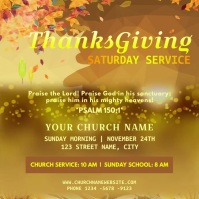 Thanksgiving Service Church Worship Square (1:1) template