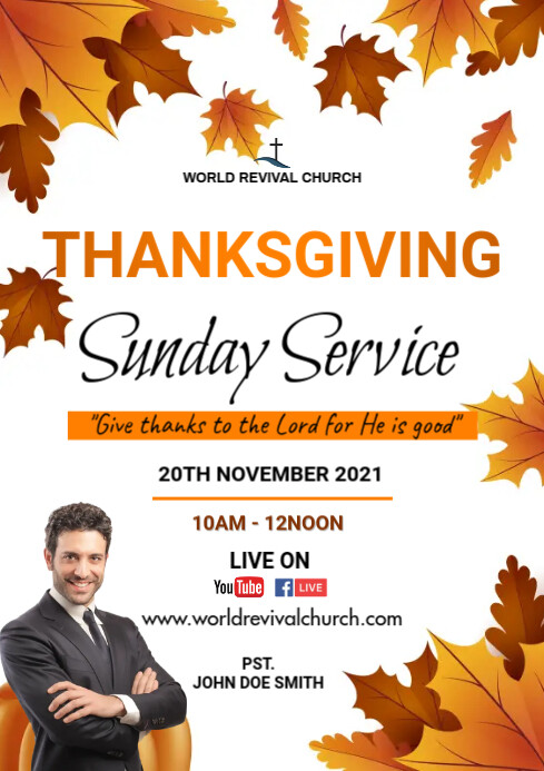 Thanksgiving service A3 template