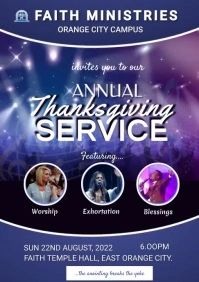 Thanksgiving Service A5 template