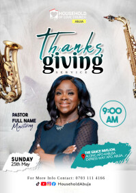 thanksgiving service A4 template