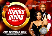 THANKSGIVING SERVICE ไปรษณียบัตร template