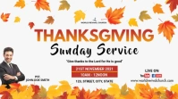 Thanksgiving service Digitalt display (16:9) template