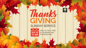 Yellow Thanksgiving Sunday Service Umbukiso Wedijithali Template