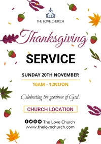 Thanksgiving service Template | PosterMyWall