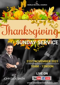 Thanksgiving service A3 template