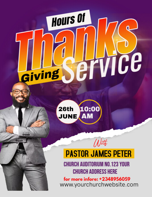 THANKSGIVING SERVICE Pamflet (VSA Brief) template