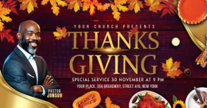 Thanksgiving Service Facebook Shared Image template