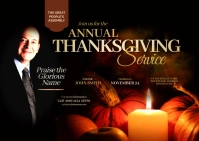 Thanksgiving Service Postcard Carte postale template