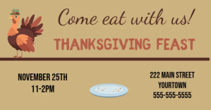 Thanksgiving Social Post Изображение, которым поделились на Facebook template