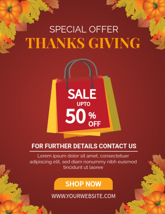Copy of Thanksgiving special offer sale template | PosterMyWall