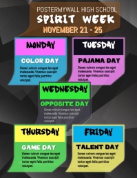 THANKSGIVING Spirit Week, Flyer (US Letter) template