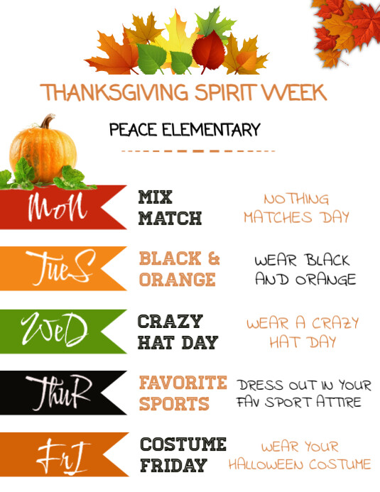 Copy Of Thanksgiving Spirit Week Flyer PosterMyWall copy-of-thanksgiving-spirit-week-flyer-postermywall
