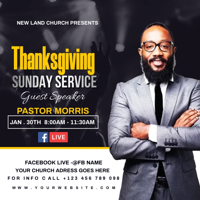 thanksgiving sunday Instagram Plasing template