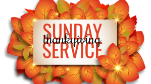 Hvid Sunday Service Thanksgiving Ekran reklamowy Template