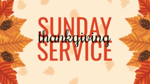 Gul Thanksgiving Sunday Service Ekran reklamowy Template