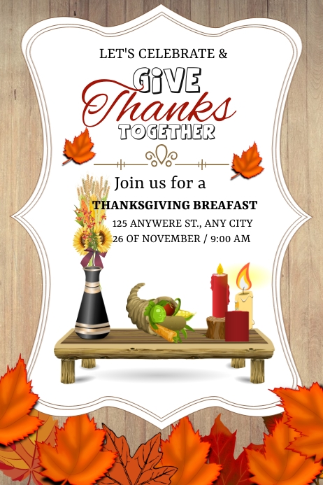 Thanksgiving template | PosterMyWall